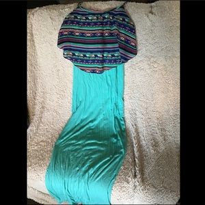 Aqua Maxi Dress